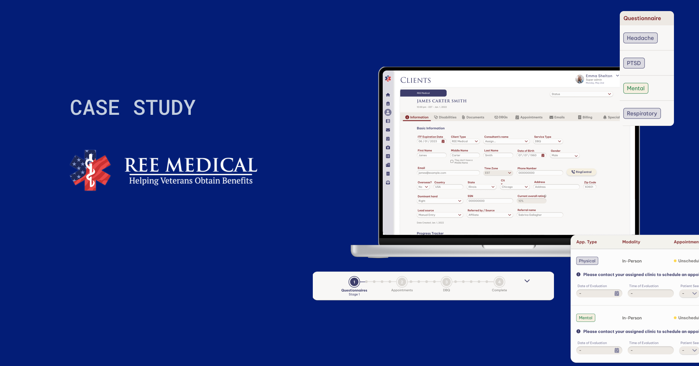 Ree Medical web app design - Imajine